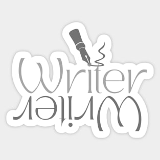 Writer reflection Sticker